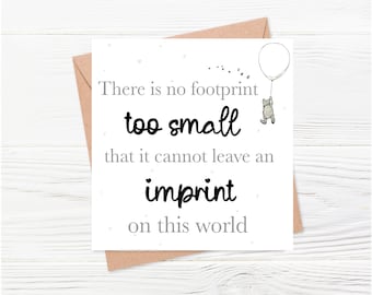 Miscarriage Baby Born Sleeping Sympathy Bereavement Card, Baby Loss Card following a Stillborn, Winnie the Pooh Quote, Thinking of You Card