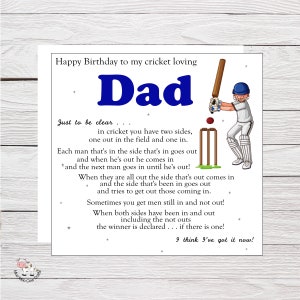 Personalized Cricket Birthday Card: For Husband, Son, Boyfriend