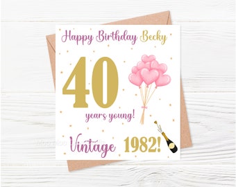 Carte d’anniversaire spéciale personnalisée 18e anniversaire 30e anniversaire 40e anniversaire 50e anniversaire 60e anniversaire 70e anniversaire anniversaire anniversaire