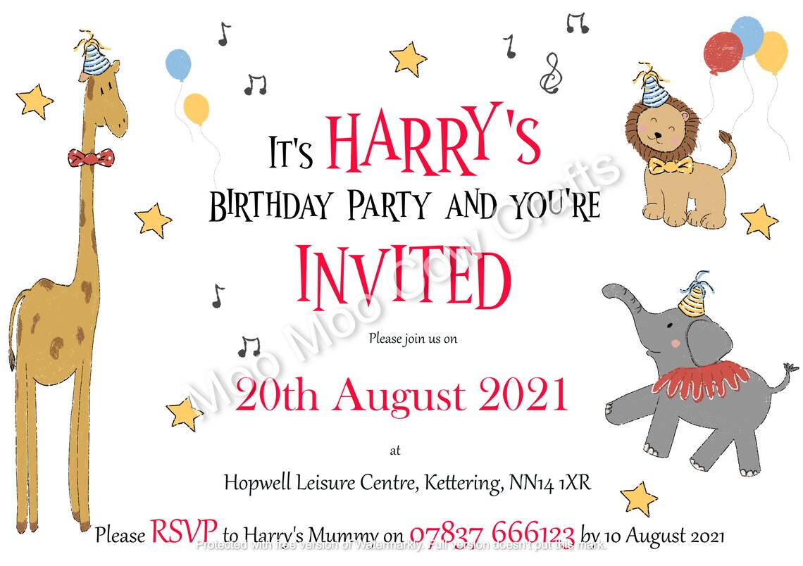 10 x Personalised Birthday Party Invitations Boy Party Etsy