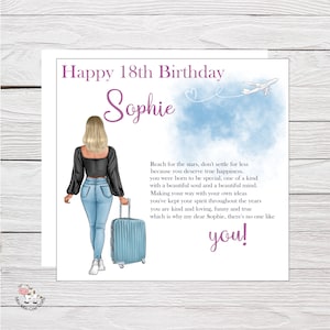 Carte d'anniversaire pour fille, petite-fille, nièce, soeur, 18, 21 ans, carte d'anniversaire spéciale, adulte adulte