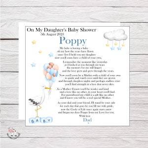 Carte de fête de naissance fille, carte et badge de fête de naissance papa et fille et papier cadeau assorti, à ma fille pour son nouveau bébé de papa