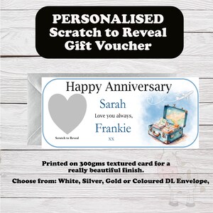 Bon cadeau personnalisé week-end à gratter, cadeau surprise, destination d'outre-mer, cadeau d'anniversaire de naissance, cadeau de couple