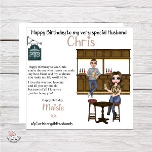 Carte d'anniversaire pour mari, carte sentimentale pour mari, partenaire, carte d'anniversaire de pub pour l'autre moitié, à la personne que j'aime le jour de son anniversaire