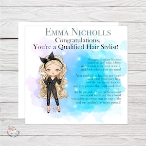 Félicitations au coiffeur nouvellement diplômé, au nouveau coiffeur, à la carte Félicitations à vous qualifié, à la carte au nouveau coiffeur et à la carte You Did it