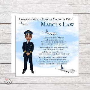 Félicitations à un pilote nouvellement qualifié, vous avez réussi Card pour un pilote, carte de pilote de ligne, vous avez gagné vos ailes