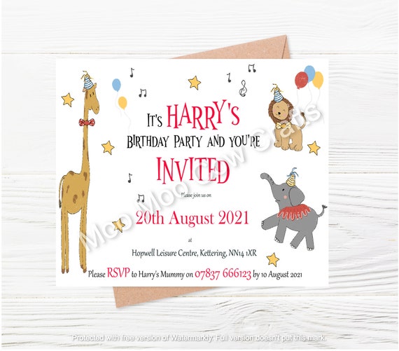 10 x Personalised Birthday Party Invitations Boy Party Etsy