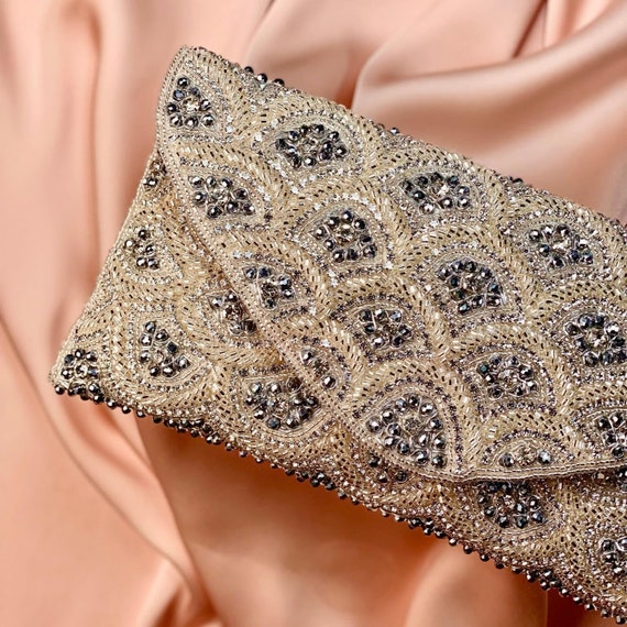 Lila Handmade Silver Jewelled Party Clutch Bag Perfect for All Events  Women's Wedding Accessories by Sandal House - Etsy UK