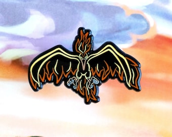 Neon Glow Legendary Flame Enamel Pin