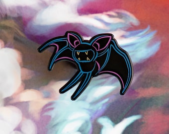 Neon Glow Zuba Enamel Pin