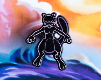 Neon Glow Mu2 Enamel Pin