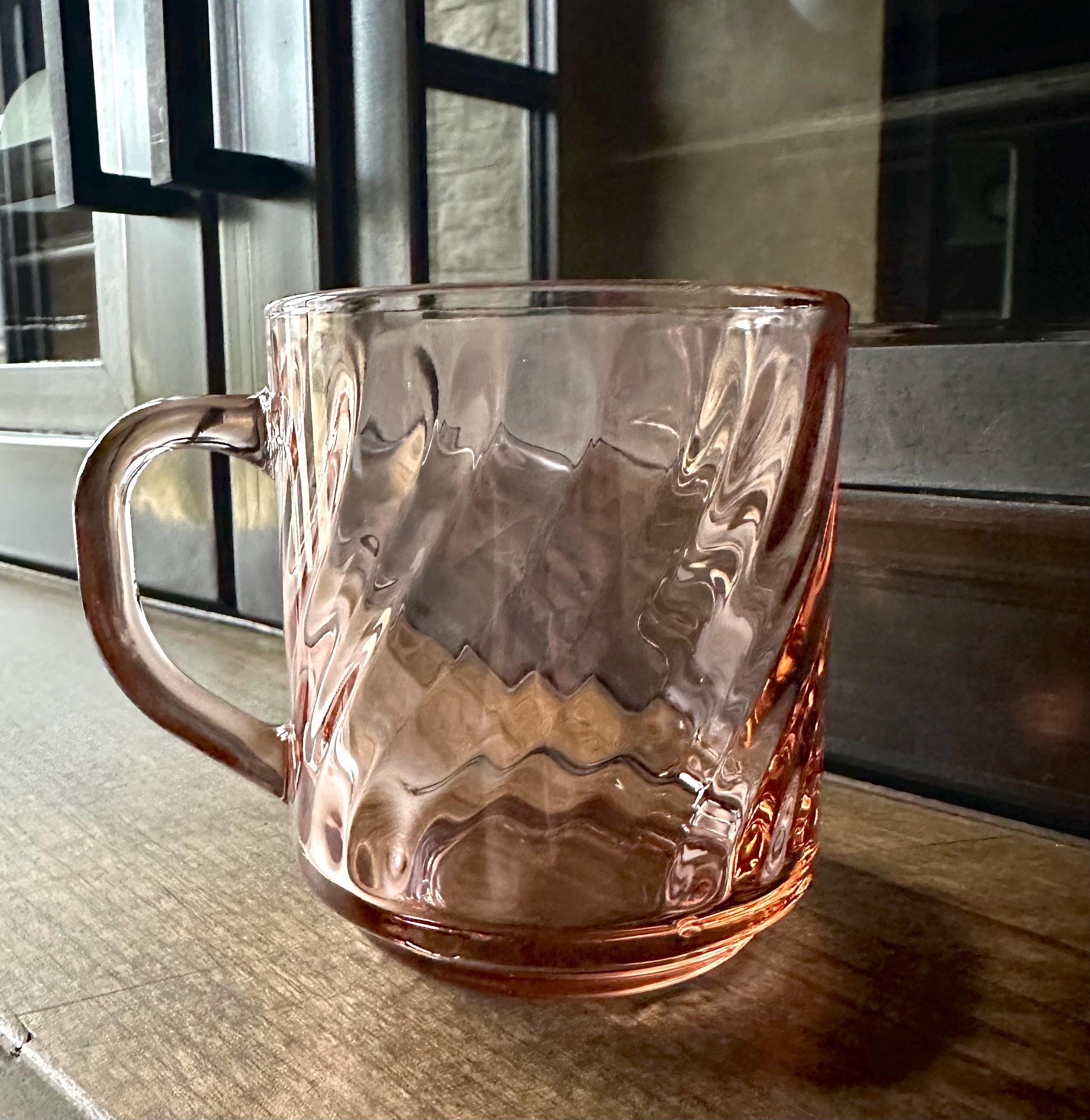 Set de 4 tasses à café vintage arcoroc modèle rosaline