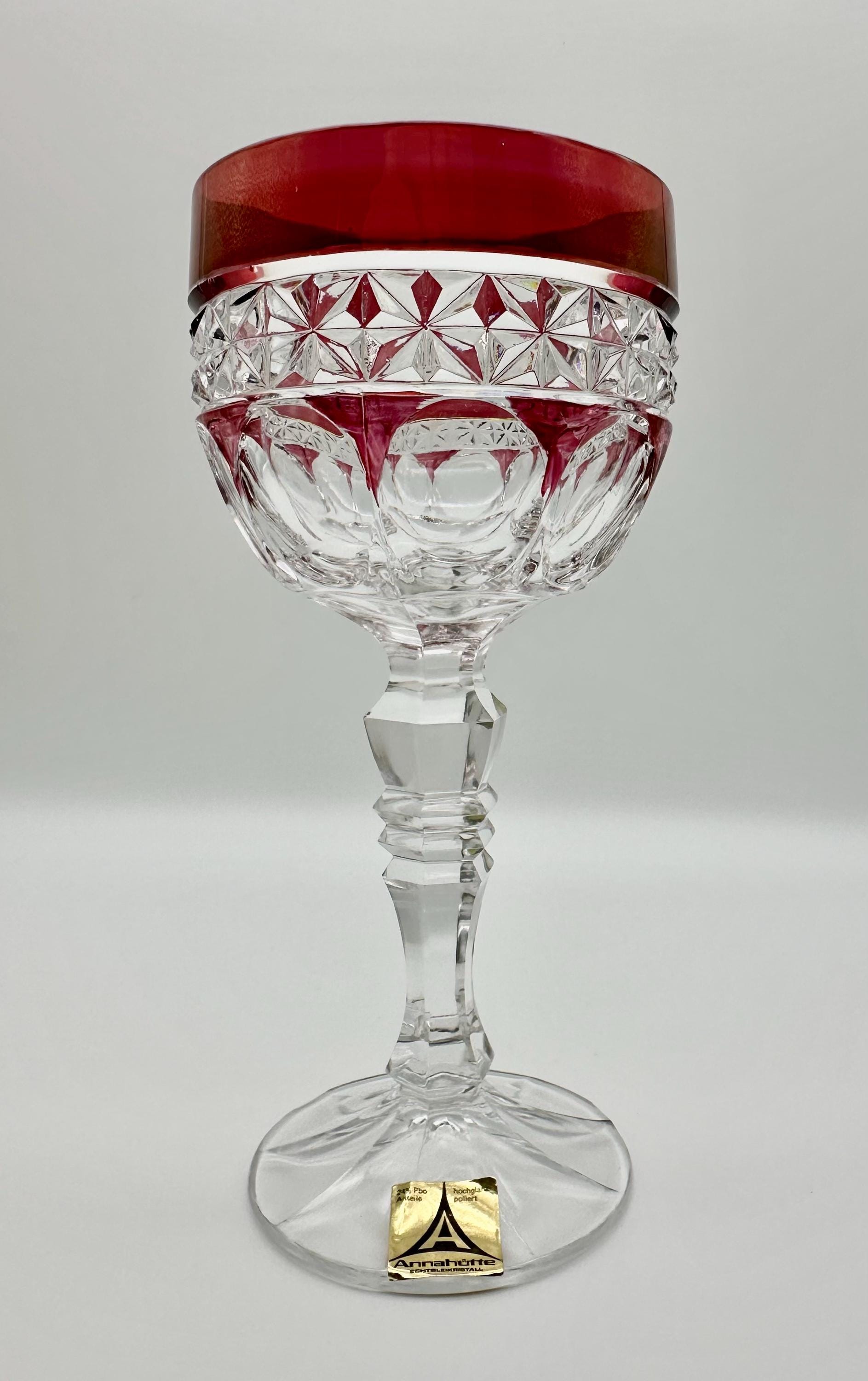 VINTAGE CRYSTAL GLASSES: Multi-color Set of 6 Crystal Wine Goblets by  Annahtte New W/original Foil Labels | Genuine Crystal Made in Germany -  Etsy
