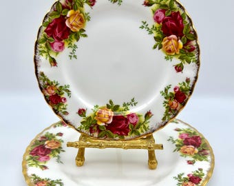 Vintage Royal Albert &quot;Old Country Roses&quot; Salad Plates and Bread & Butter Plates | Sold Individually | 2 Different Back Stamps Available
