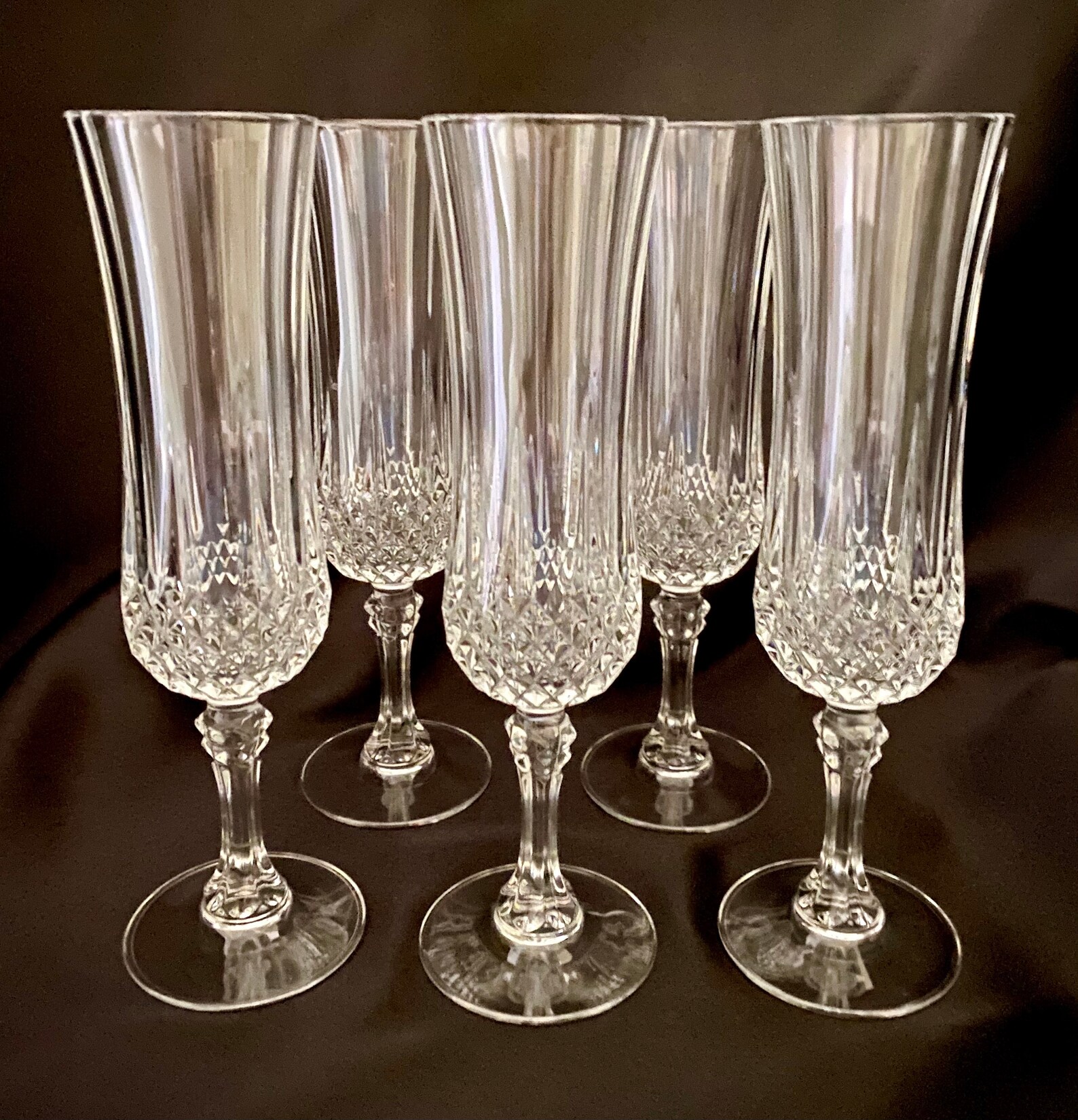 VINTAGE CRYSTAL GLASSES Cristal D'arques Durand Longchamp Etsy