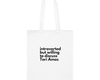 Tori Amos Tote Bag: Introverted Music Fan Cotton Shopper