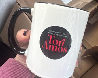 Tori Amos Introverted But Willing to Discuss Podcast Logo Mug | Accent Coffee Mug, Musician Fan Design