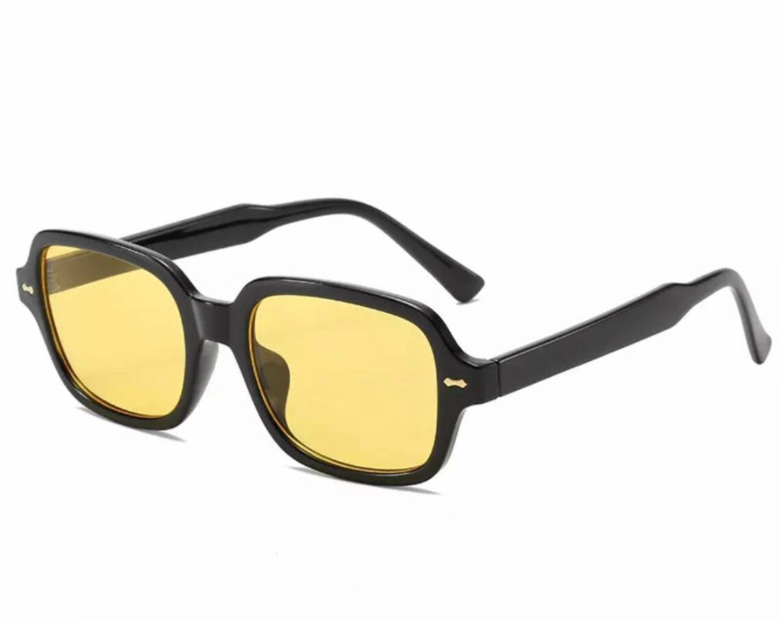 Oval Yellow tinted sunglasses Etsy