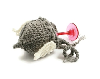 Crochet Gray Thor Inspired Hat Thor Helmet God of Thunder Costume Hat Size Newborn To Adult