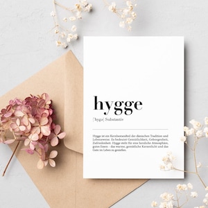 Postkarte Hygge I A6 hoch | 350g Postkartenkarton | Postkarte Geschenk | Geschenkidee | Karte Hygge | Kraftpapier-Umschlag