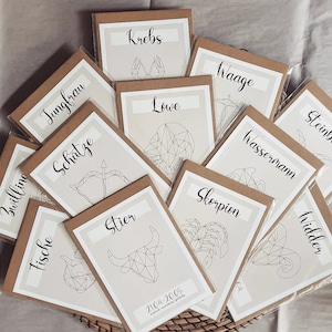 Sternzeichen Karte | Karte A6 Sternzeichen | Geschenkidee