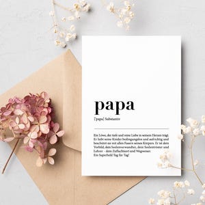 Postkarte Papa I A6 hoch | Postkarte Geburtstag | Geschenkidee Papa | Karte Papa | Kraftpapier-Umschlag