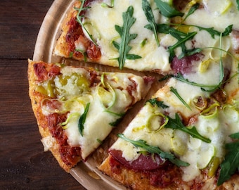 REZEPT Glutenfreie Pizzakruste | Pizzateig einfach zu machen | Perfekt für Mahlzeiten mit pflanzlicher Basis | Eifrei, milchfrei, Sofortdownload!