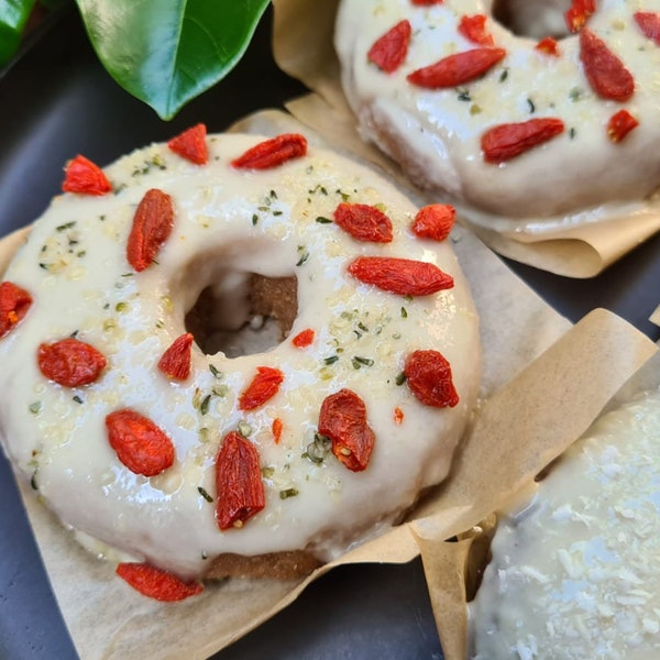 Marzipan Donut, Doughnut Recipe, Raw Vegan, Vegetarian,Healthy Breakfast | Printable Recipe eBook | Cookbook | Meal Prep | Clean Eating PDF