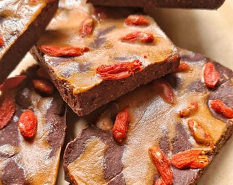 RECIPE Chocolate Bark Raw VEGAN, Dark Chocolate Bars, Gluten Free, Chocolate Candy, Chocolate Gift Box, Healthy Chocolate, Instant PDF!