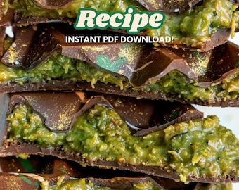 RECETTE Barre de chocolat Dubaï virale VEGAN, mélange luxueux de chocolat, de pistaches et de saveurs exotiques ! Pour les amateurs de douceurs sucrées ! Téléchargement PDF !