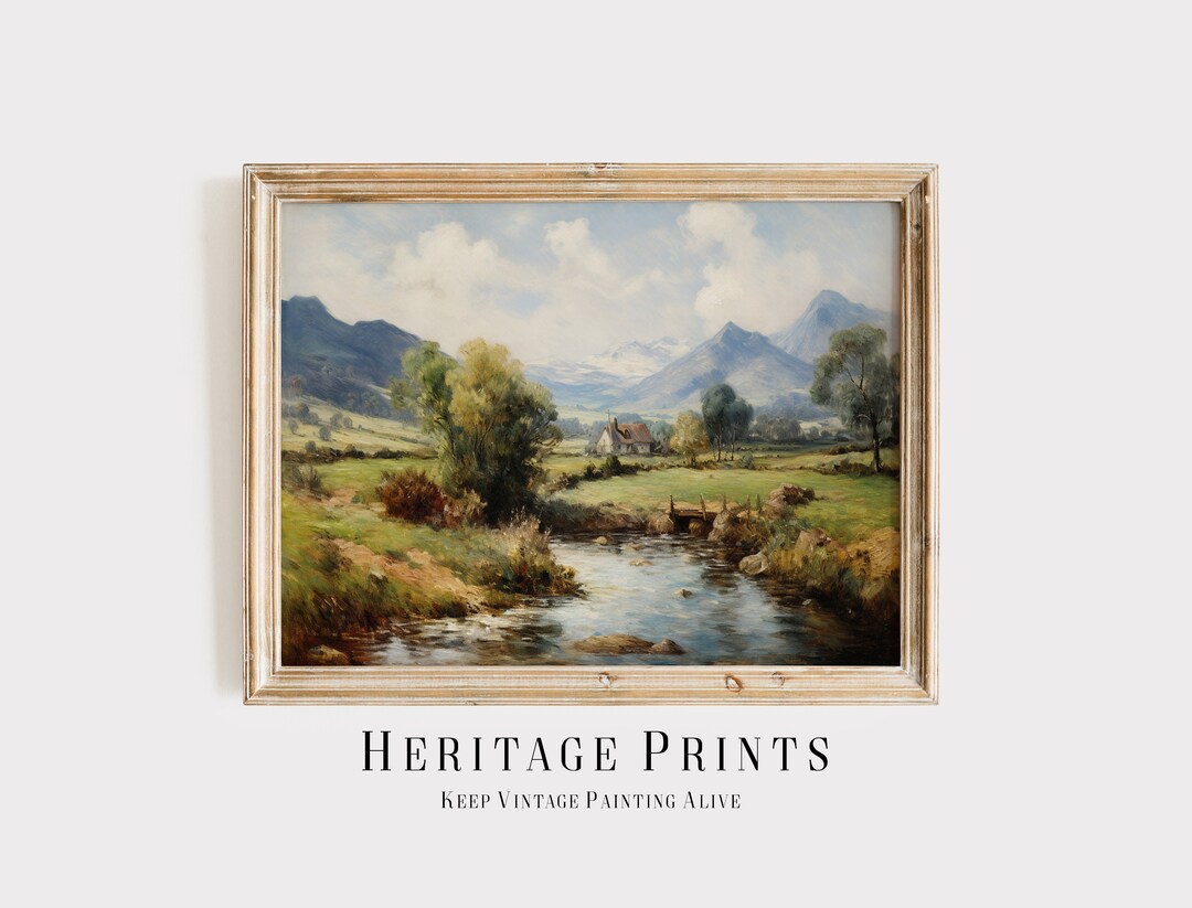 Landscape Painting for Prints Vintage Painting for Etsy