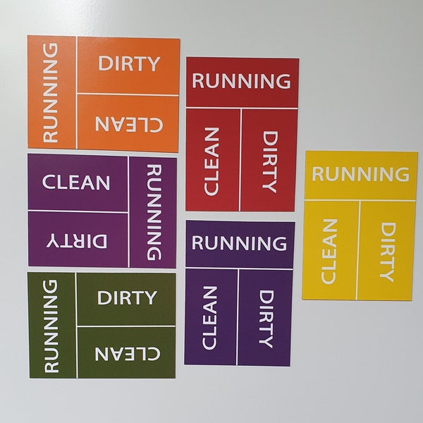 Dishwasher Magnet, Clean, Dirty, Running, House Orginiser, Kitchen Magnet, Housewarming Gift, New Home Gift, Clean Dirty Dishwasher Magnet