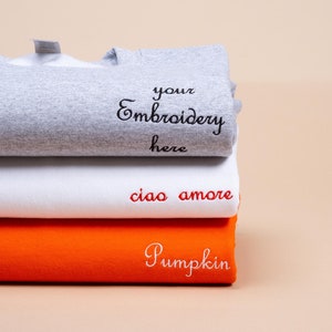Personalized Jumper - Unisex Custom Embroidered Super Soft Sweatshirt with Personalised Embroidery Text on Left Chest Side