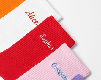  Glohox Custom Multi Names Socks - Personalized Socks Printed  Text on Socks Unisex Solid Socks Gifts for Men Women Boyfriend : Clothing,  Shoes & Jewelry