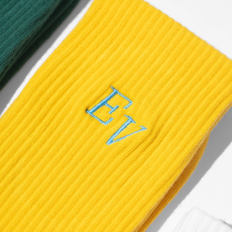 Personalized Initials Socks Custom Embroidered Letters on Etsy