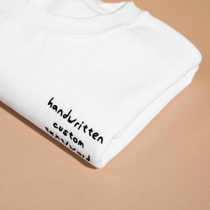 Personalised embroidered sweatshirt in white colour