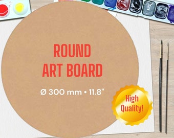 Tablero de arte redondo grande de 30 cm, tablero de círculo blanco para pintar, Canva perfecto para colgar en la pared en el dormitorio, uso también para manualidades y decoración