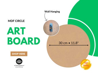 Cercle rond en bois de 30 cm, toile vierge à accrocher au mur horizontalement, disques ronds pour créations artisanales