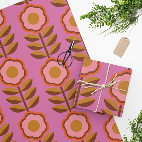 Retro Wrapping Paper Etsy
