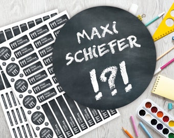 Schulstarter-Set: 126 Aufkleber oder Stifte-Set 140 Aufkleber / Namensaufkleber / personalisiert / Tafel