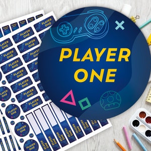 Set iniziale per la scuola: 126 adesivi o set di penne 140 adesivi/adesivi con nome/personalizzati/gioco/giocatore