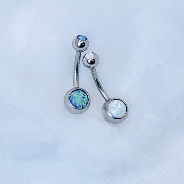 Bauchnabelpiercing/ Opal/ Chirurgenstahl L316