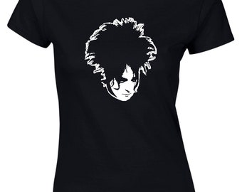 Robert Smith The Cure 80s Pop Rock Music Womens T-Shirt
