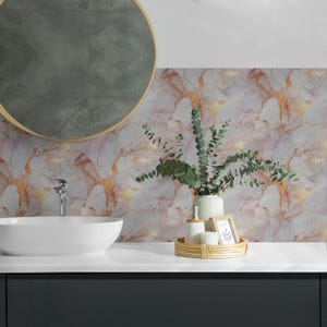 Elegant Marble With Veins PVC Wall Tiles, White Tile Stickers, Self Adhesive Tiles, Texture Tile Stickers, Wall Tile Stickers