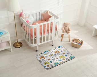 Game Controllers Soft Kids Rug, Blue Kids Decorations, Children's Room Carpet, Patterned Toddler Carpet, Baby Birthday Gift,