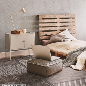 Yasmine Heavenly Vinyl Mat, Floor PVC Mat, Linoleum Carpet, Nursery Vinyl Rug, Scandinavian Vinyl Mat #34BH