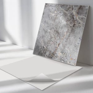 Natural Stone Pattern Tile Stickers, Gray Self Adhesive Tiles, Tile Stickers, Texture PVC Wall Tiles, Wall Tile Stickers