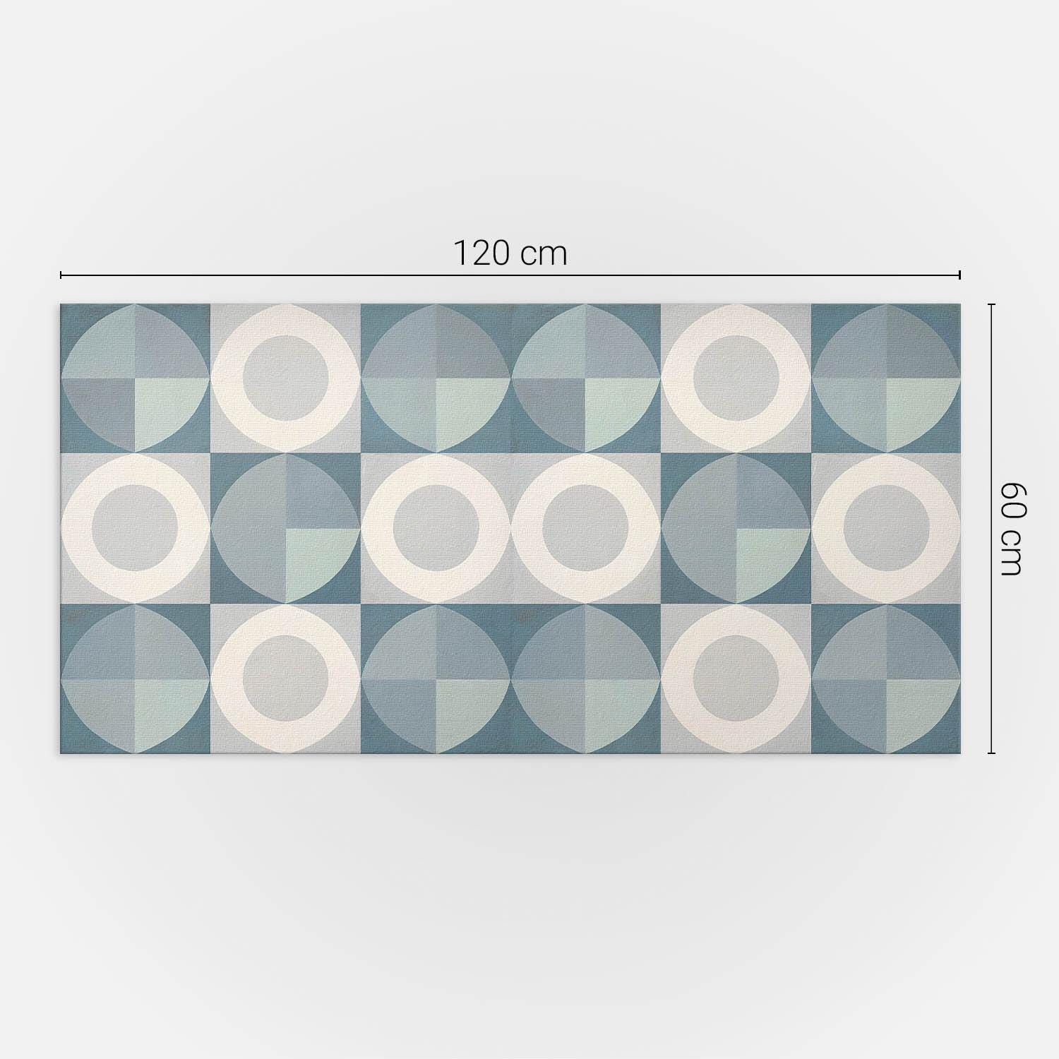 Geometry of Circles and Shapes Panel Stickers, Gray Self Adhesive ...