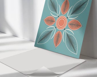 Azulejos de pared de PVC con hojas florales, adhesivos para azulejos turquesa, azulejos autoadhesivos, adhesivos florales para azulejos, adhesivos para azulejos de pared