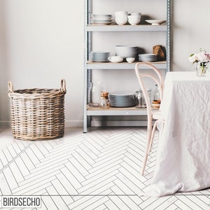 White Herringbone Vinyl Mat, Kitchen Floor, Concrete Vinyl Mat, Marble Mat, Linoelum Rug, PVC Mat, Living Room Mat, Decorative Mat #10RW